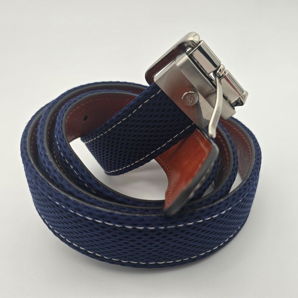 Tommy Bahama Reversible Navy Leather Belt Size 2X (46–48)